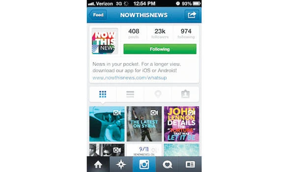 NowThis News makes the most of Instagram