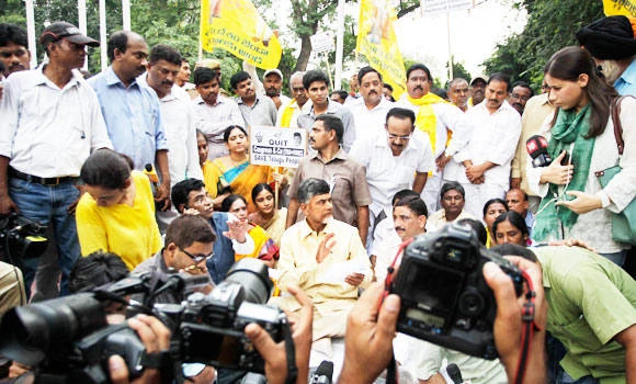 Naidu on indefinite fast; power crisis continues