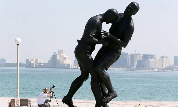 Zidane’s headbutt goes on display on Qatar corniche