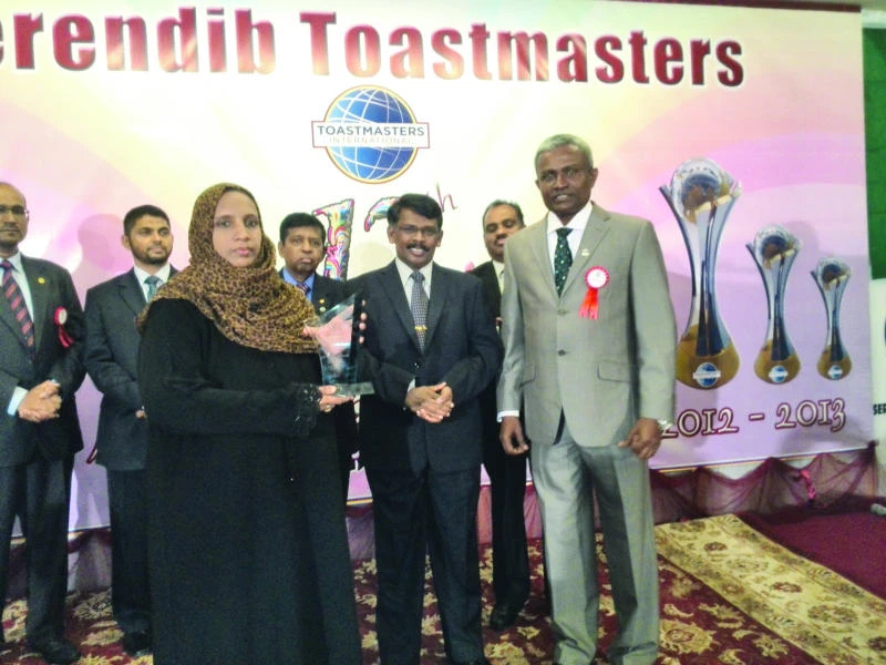 Lankan doctor honored by Toastmasters