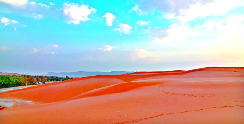 Visitors throng Red Sand on weekends and holidays