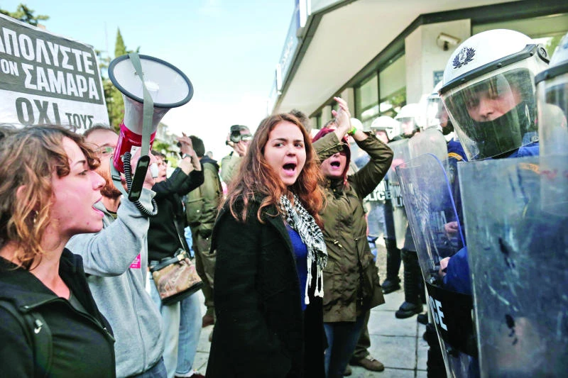 Greek police evict journalists from protest site
