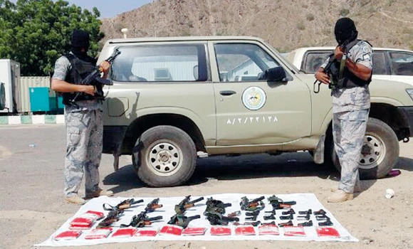 Border Guards seize cache of arms along Jazan border