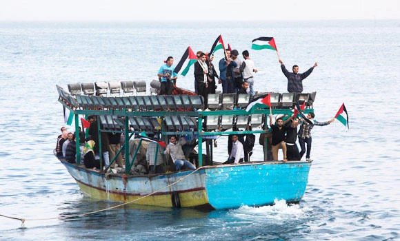 Gazans rap Israeli naval blockade