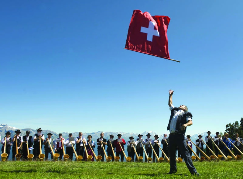 Swiss eye national anthem switch