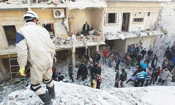 Syrian airstrike on Aleppo market kills 21