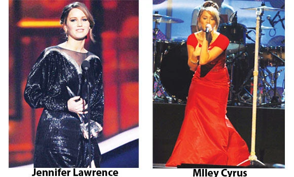 Lawrence beats Cyrus for top entertainer slot