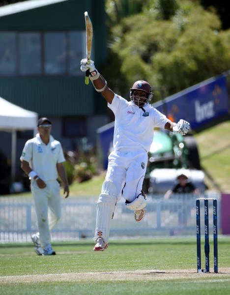 Record ton helps Windies gain edge over Kiwis