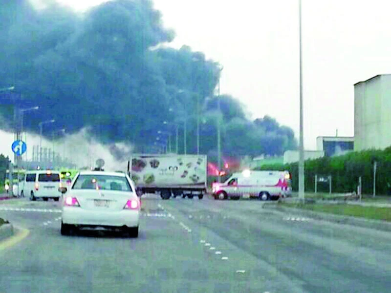 Fire guts chemical factory in Dammam