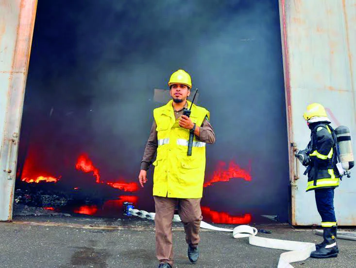 Firefighters douse Jeddah warehouse fire