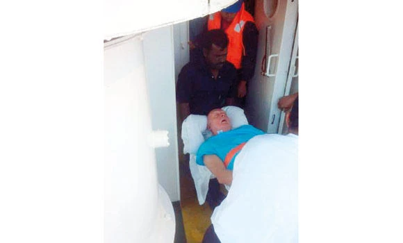 Border Guards evacuate sick UK tourist from cruise ship