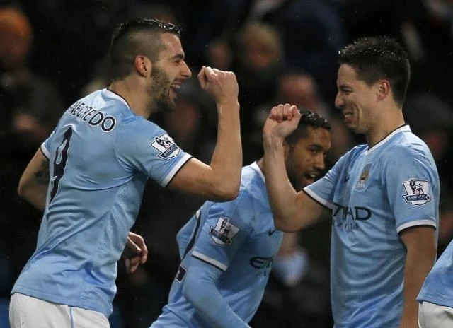 Negredo fires Man City to brink of League Cup final