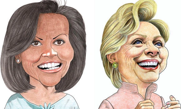 Michelle, Hillary and a tale of two 50th birthdays
