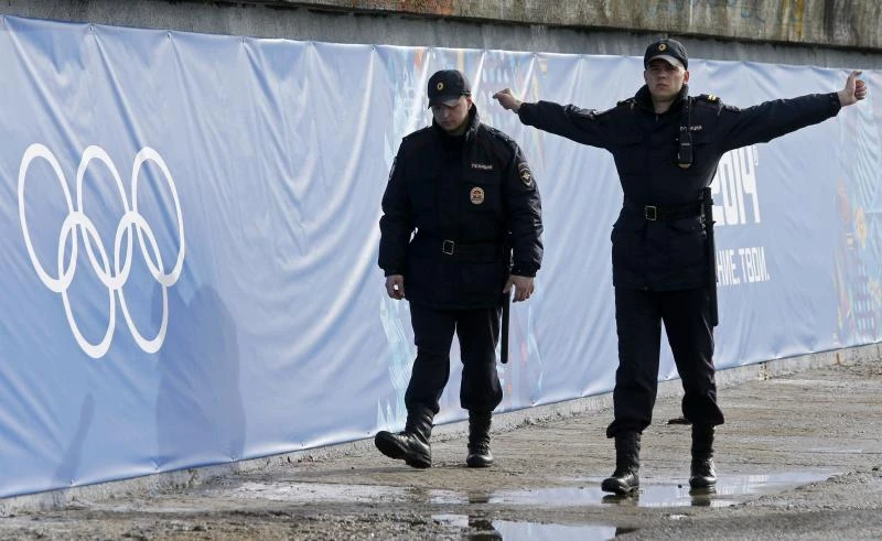 Along the border near Sochi, a ring of steel rises