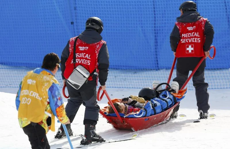 Snowboard cross racers stretchered off after crashes