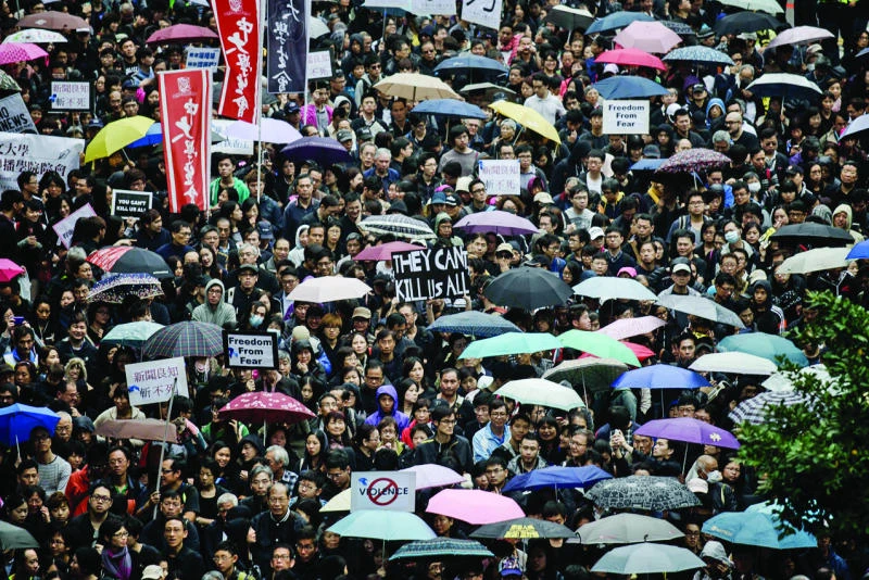 Rally in Hong Kong to protest attack on editor