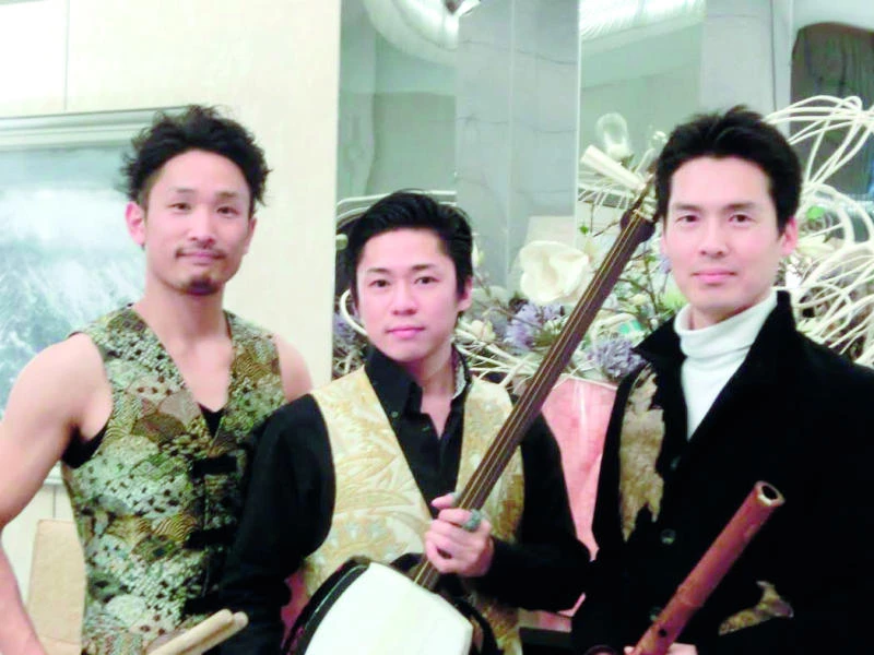 A traditional art night with Saudi, Japanese artists