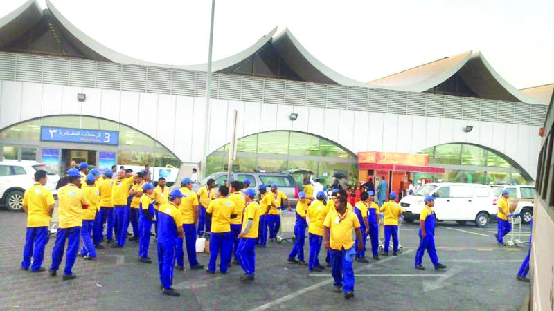 Trolley laborers at Jeddah airport resume work