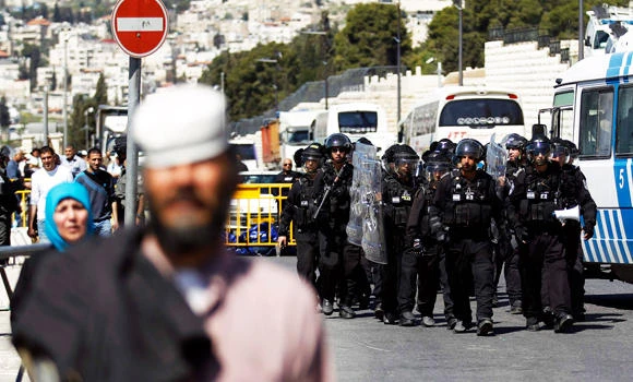 Palestinians protest Jerusalem marathon