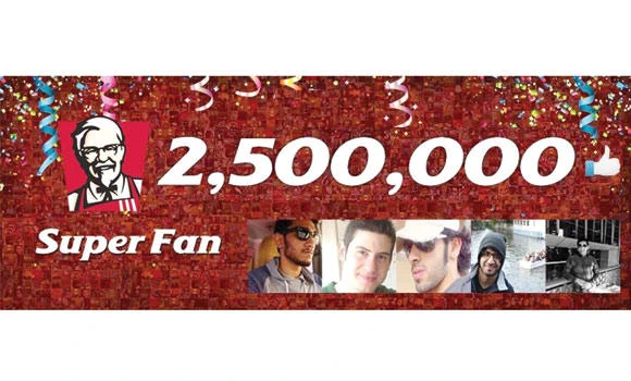 KFC Arabia celebrates 2.5m Facebook fans in five years