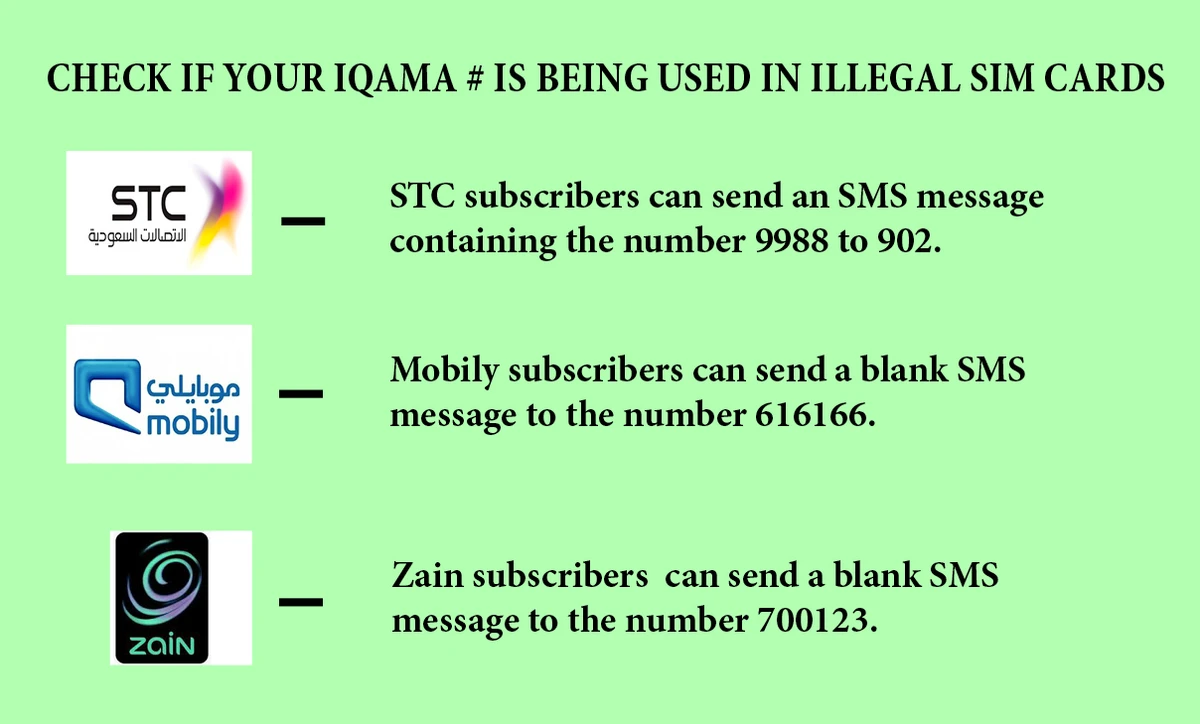 Warning on illegal SIM cards
