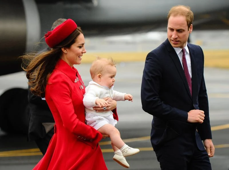 Wild weather for baby Prince George's first tour