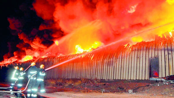Fire guts furniture warehouse