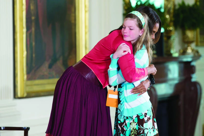 First lady gets resume from girl with jobless dad