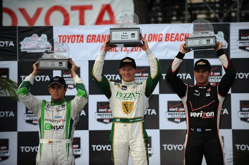 Conway rules wild IndyCar race at Long Beach