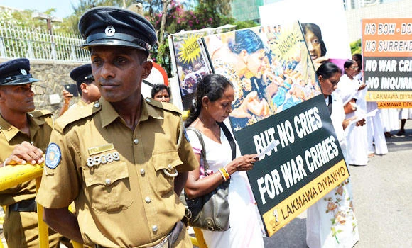 Sri Lankan police break up war remembrance service of Tamils