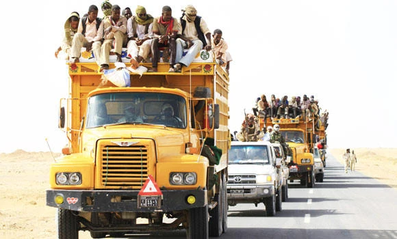 Hundreds of exhausted illegals reach Sudan