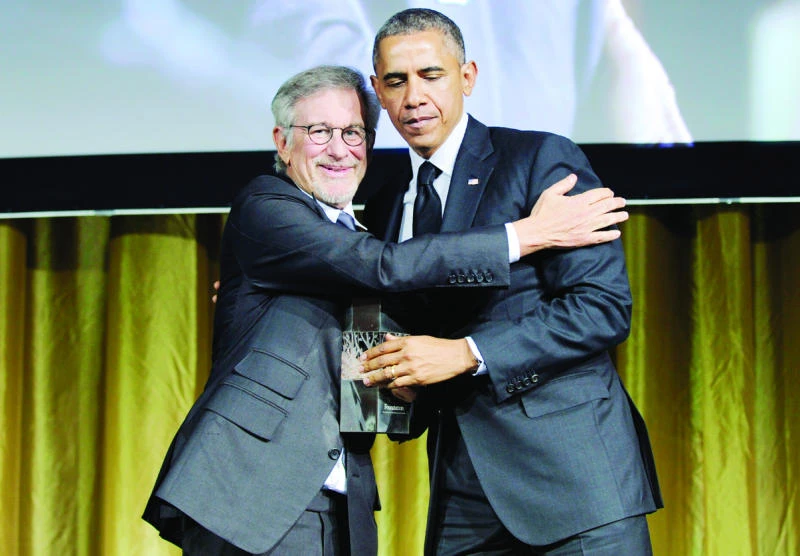 Obama hangs with Spielberg, Springsteen