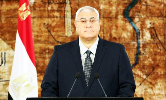 Interim president urges Egyptians to vote