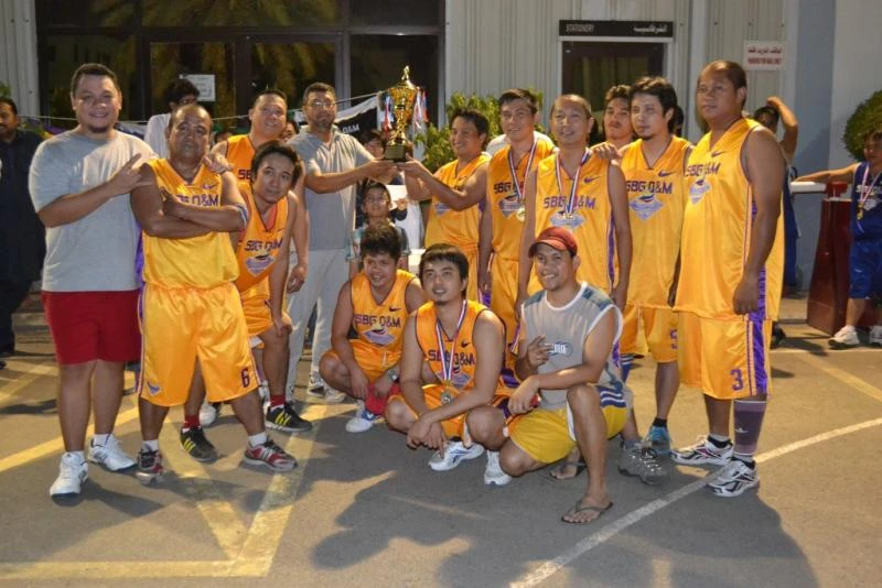 Blue Team champion in SBG-O&M Inter-Color Basketball Tournament 2014