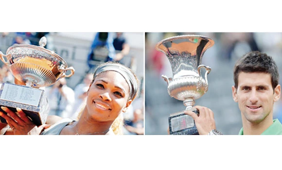 Djokovic, Serena reign in Rome