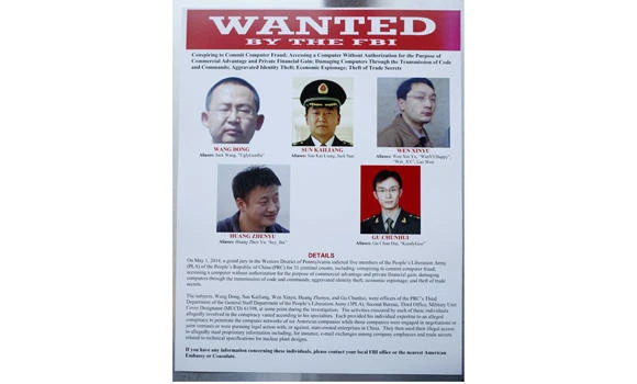 US cites Chinese officials in cyber-spying case