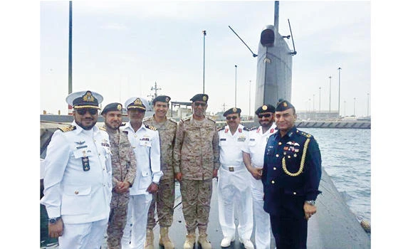 Pak submarine joins naval drills in Jubail