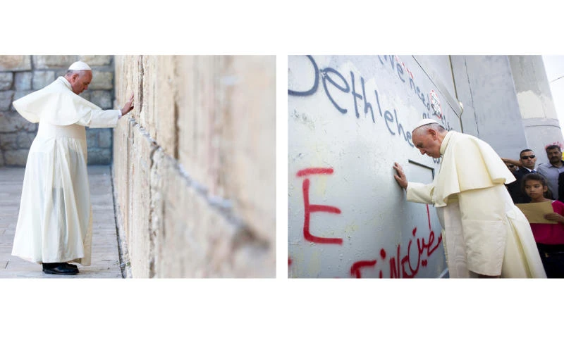Palestinians beat Israel with ‘pope at wall’ image