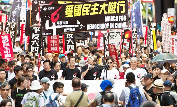 Protesters demand ‘freedom’ in Hong Kong