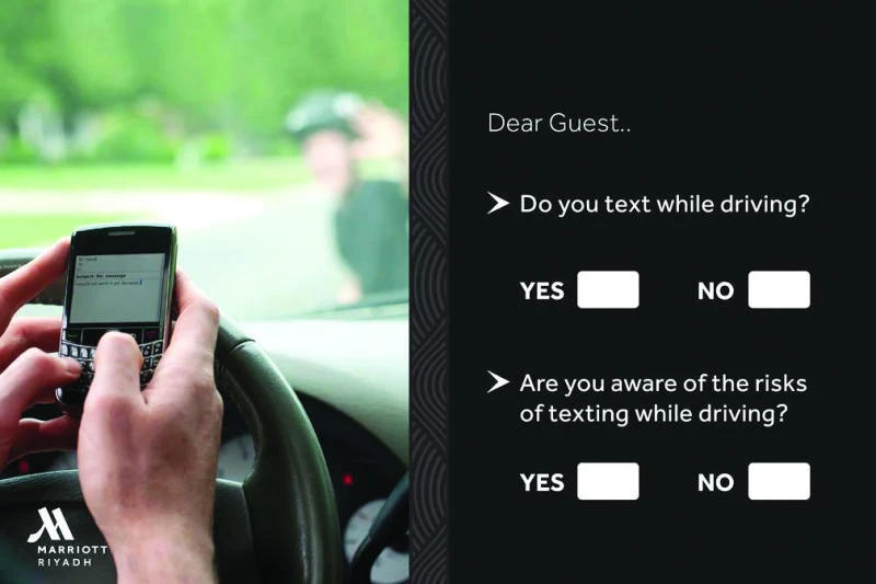 Riyadh Marriott launches campaign against sending text messages while driving
