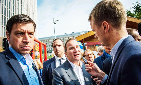 Nudge or shove? TV fracas ignites Swedish poll campaign