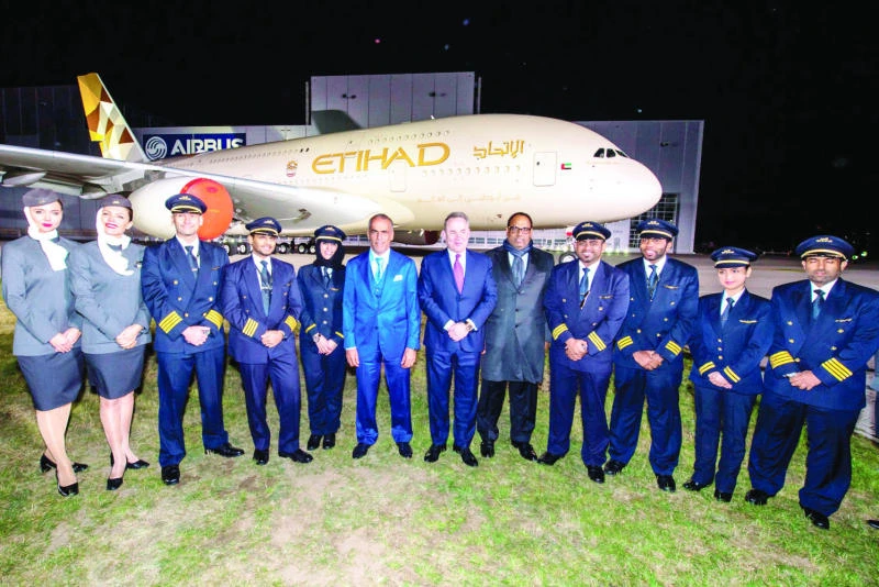 Etihad unveils new livery on A380