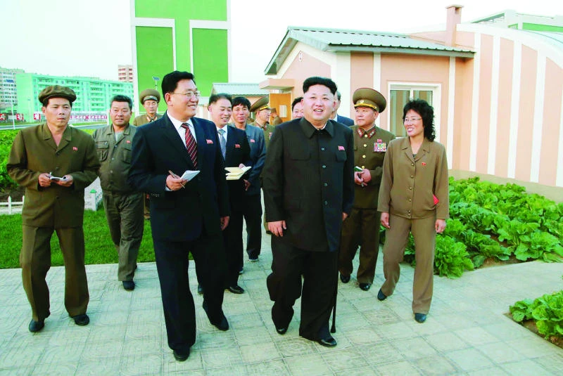 N. Korean leader reappears in public with walking stick