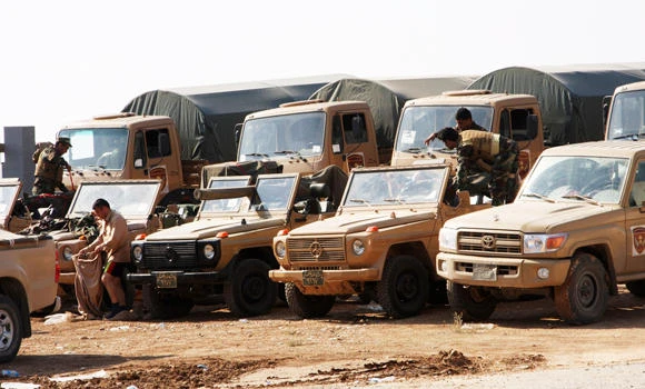 Peshmergas leave base for Kobani deployment