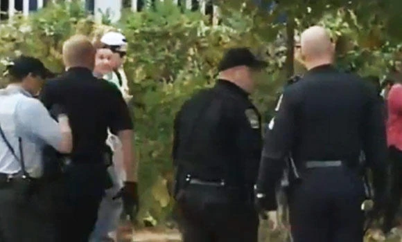 Mayhem near pumpkin fest in New Hampshire