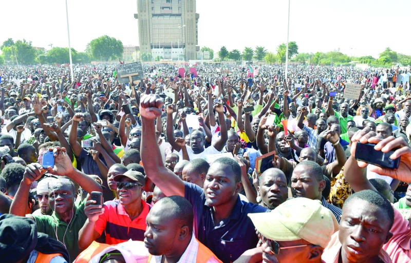 Army clears protesters, fires warning shots in Burkina Faso