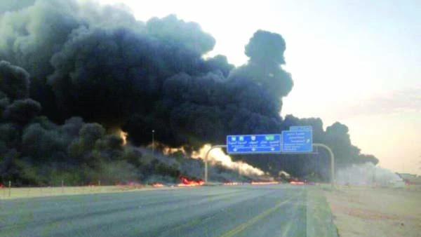 Faulty repair works cause brief fire on oil product pipeline