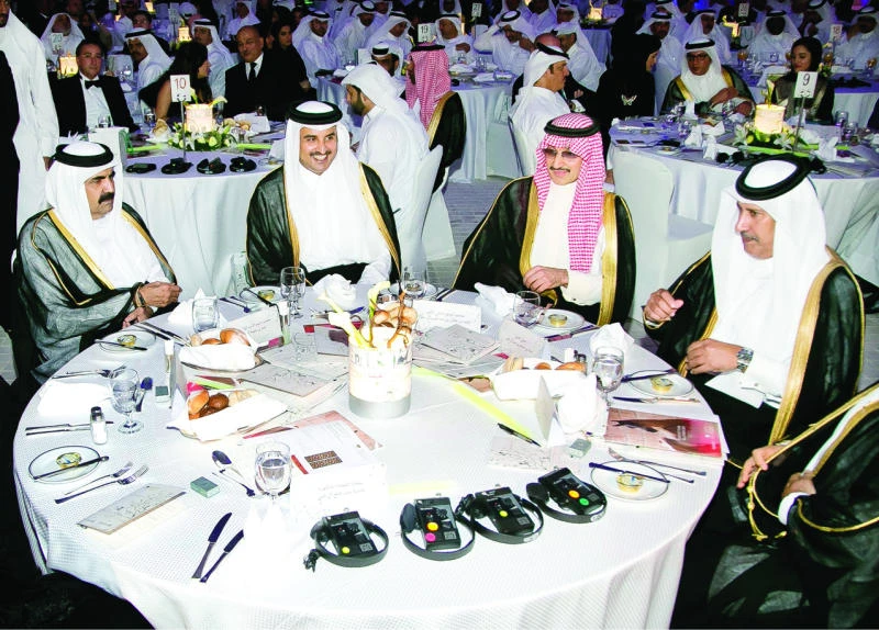 Sheikh Tamim and Prince Alwaleed attend ROTA gala dinner
