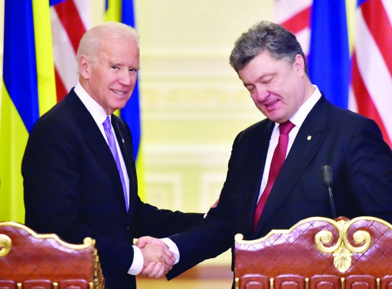 Biden in Ukraine as tensions rise