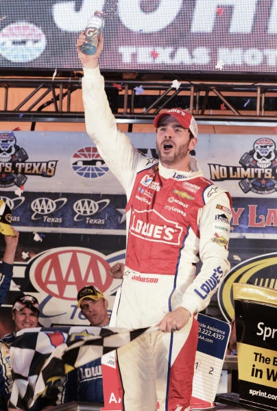 Johnson wins at Texas, Gordon irate at Keselowski